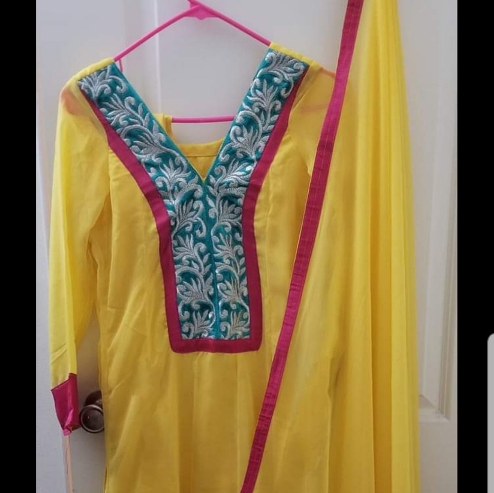 Yellow Indian suit best for festive season